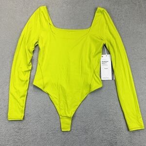 Lululemon Nulu Neon Yellow Long Sleeve Bodysuit